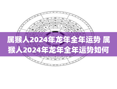 属猴人2024年龙年全年运势 属猴人2024年龙年全年运势如何