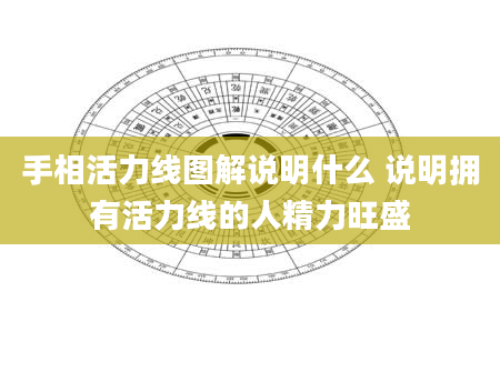 手相活力线图解说明什么 说明拥有活力线的人精力旺盛