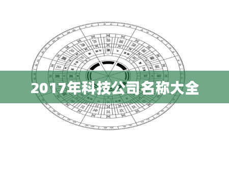 2017年科技公司名称大全