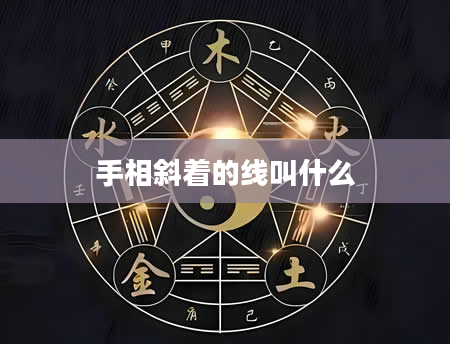 手相斜着的线叫什么