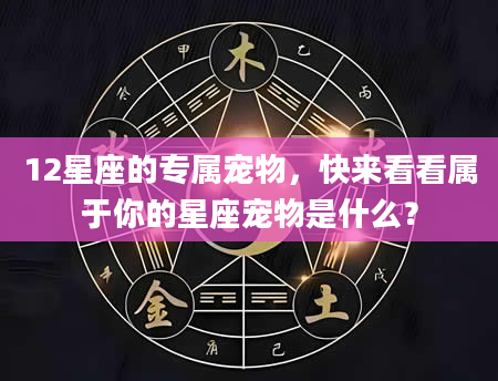 12星座的专属宠物，快来看看属于你的星座宠物是什么？