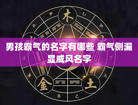 男孩霸气的名字有哪些 霸气侧漏显威风名字