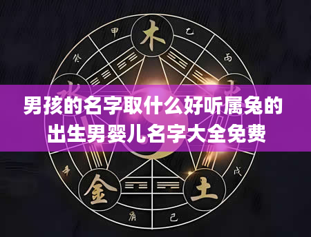 男孩的名字取什么好听属兔的 出生男婴儿名字大全免费