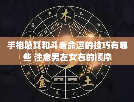 手相簸箕和斗看命运的技巧有哪些 注意男左女右的顺序
