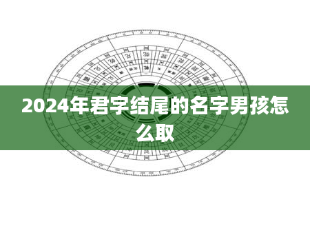 2024年君字结尾的名字男孩怎么取