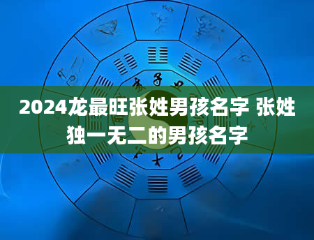 2024龙最旺张姓男孩名字 张姓独一无二的男孩名字