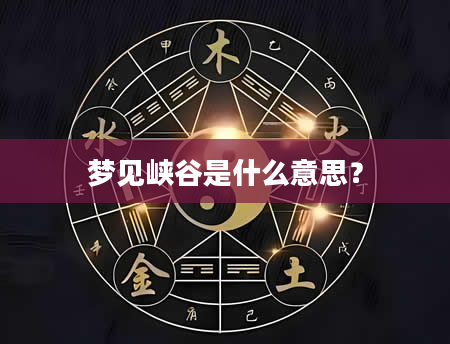 梦见峡谷是什么意思？