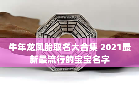 牛年龙凤胎取名大合集 2021最新最流行的宝宝名字