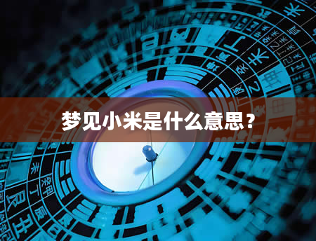 梦见小米是什么意思？