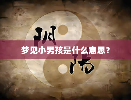 梦见小男孩是什么意思？