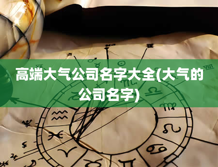 高端大气公司名字大全(大气的公司名字)