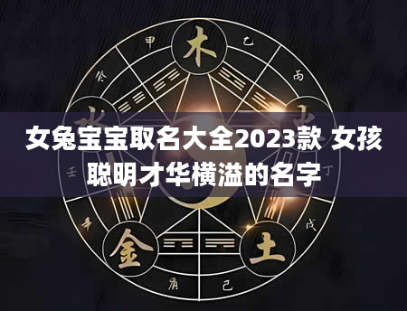 女兔宝宝取名大全2023款 女孩聪明才华横溢的名字