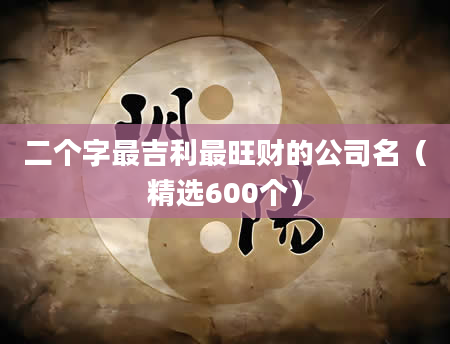 二个字最吉利最旺财的公司名（精选600个）