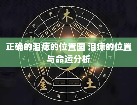 正确的泪痣的位置图 泪痣的位置与命运分析