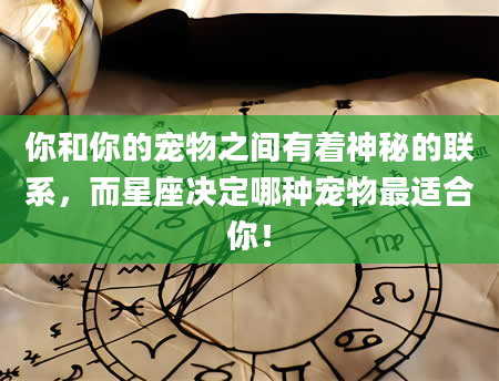 你和你的宠物之间有着神秘的联系，而星座决定哪种宠物最适合你！