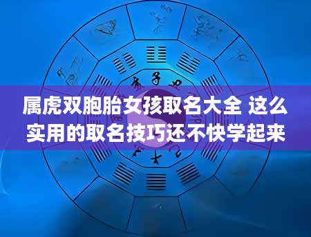 属虎双胞胎女孩取名大全 这么实用的取名技巧还不快学起来