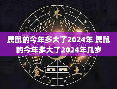 属鼠的今年多大了2024年 属鼠的今年多大了2024年几岁