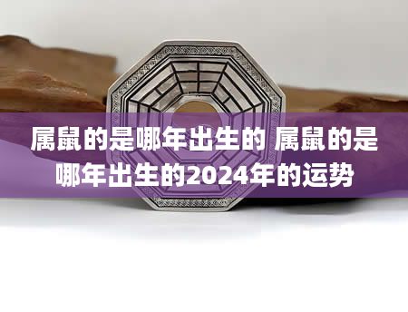 属鼠的是哪年出生的 属鼠的是哪年出生的2024年的运势