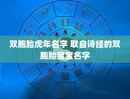 双胞胎虎年名字 取自诗经的双胞胎宝宝名字