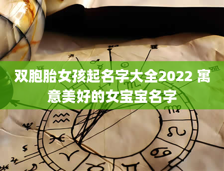 双胞胎女孩起名字大全2022 寓意美好的女宝宝名字