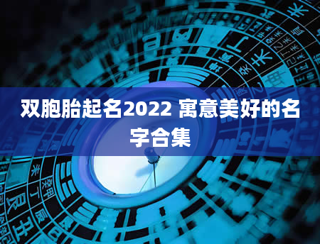 双胞胎起名2022 寓意美好的名字合集