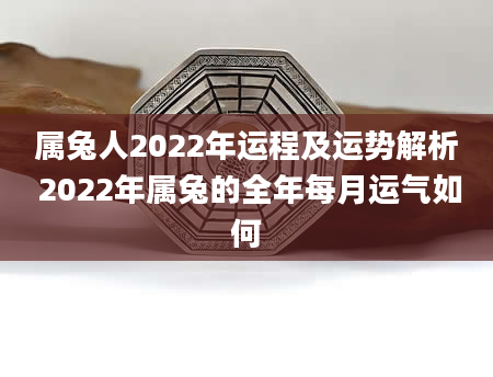 属兔人2022年运程及运势解析 2022年属兔的全年每月运气如何