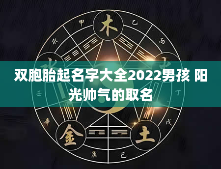 双胞胎起名字大全2022男孩 阳光帅气的取名