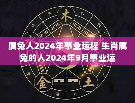 属兔人2024年事业运程 生肖属兔的人2024年9月事业运