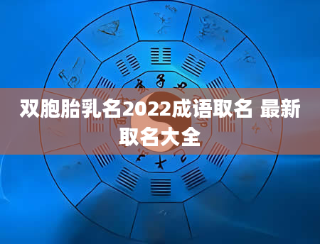 双胞胎乳名2022成语取名 最新取名大全