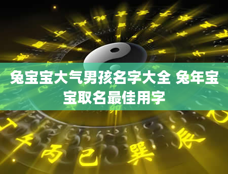 兔宝宝大气男孩名字大全 兔年宝宝取名最佳用字