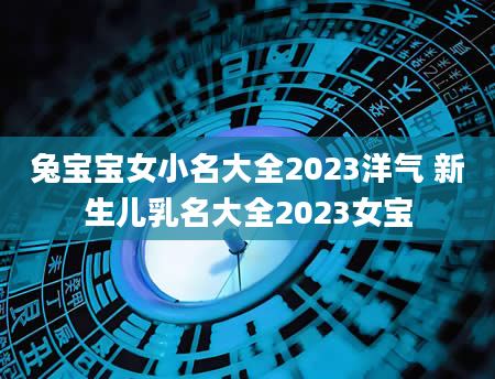 兔宝宝女小名大全2023洋气 新生儿乳名大全2023女宝