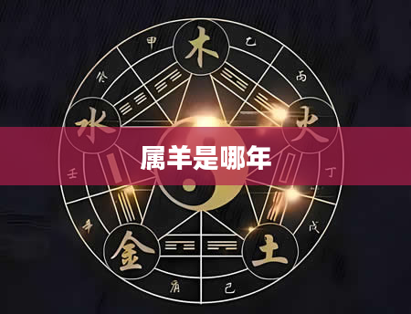 属羊是哪年