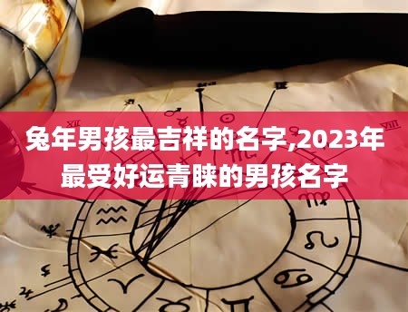 兔年男孩最吉祥的名字,2023年最受好运青睐的男孩名字