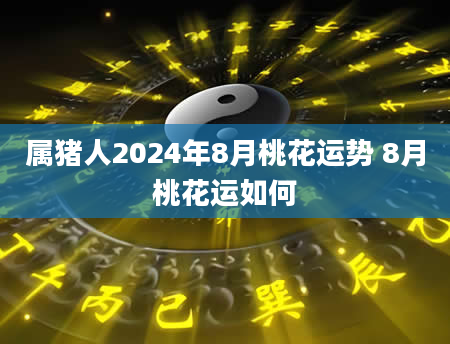 属猪人2024年8月桃花运势 8月桃花运如何