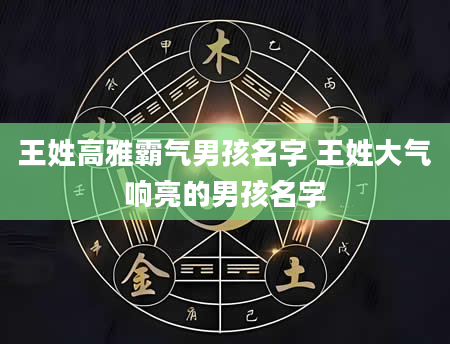 王姓高雅霸气男孩名字 王姓大气响亮的男孩名字