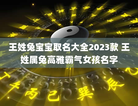 王姓兔宝宝取名大全2023款 王姓属兔高雅霸气女孩名字