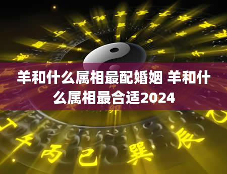 羊和什么属相最配婚姻 羊和什么属相最合适2024