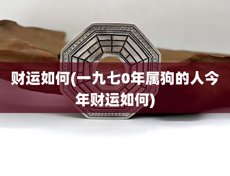 财运如何(一九七0年属狗的人今年财运如何)