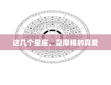 这几个星座，是摩羯的真爱