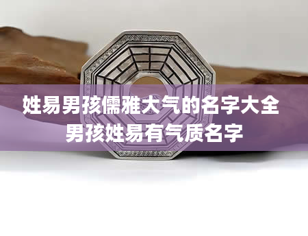 姓易男孩儒雅大气的名字大全 男孩姓易有气质名字