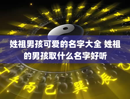 姓祖男孩可爱的名字大全 姓祖的男孩取什么名字好听