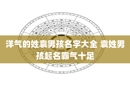 洋气的姓袁男孩名字大全 袁姓男孩起名霸气十足