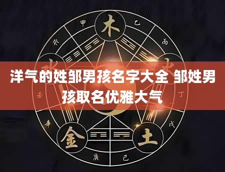 洋气的姓邹男孩名字大全 邹姓男孩取名优雅大气