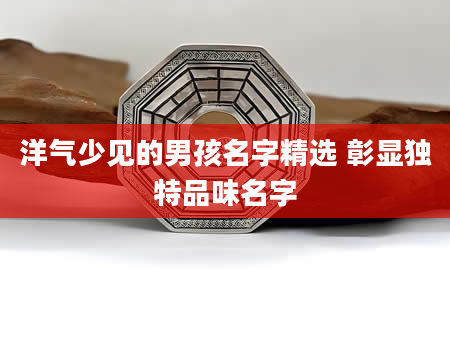 洋气少见的男孩名字精选 彰显独特品味名字