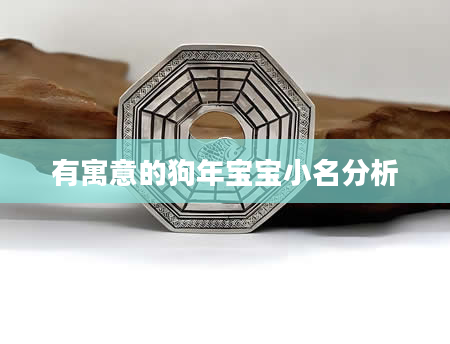 有寓意的狗年宝宝小名分析