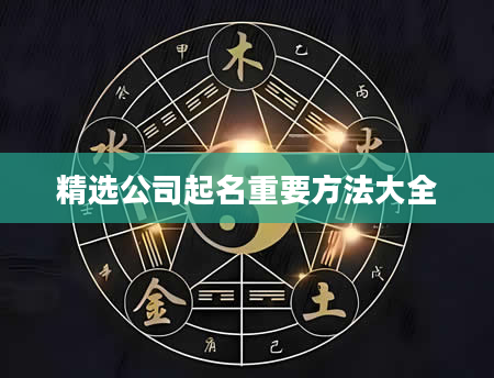 精选公司起名重要方法大全