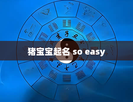 猪宝宝起名 so easy