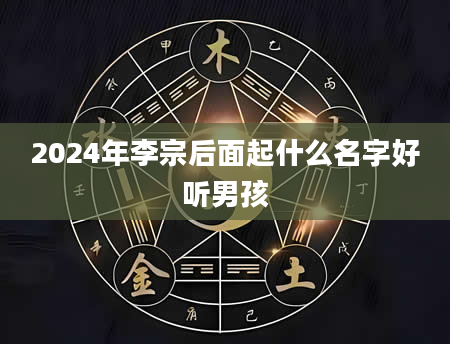 2024年李宗后面起什么名字好听男孩