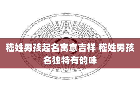 嵇姓男孩起名寓意吉祥 嵇姓男孩名独特有韵味