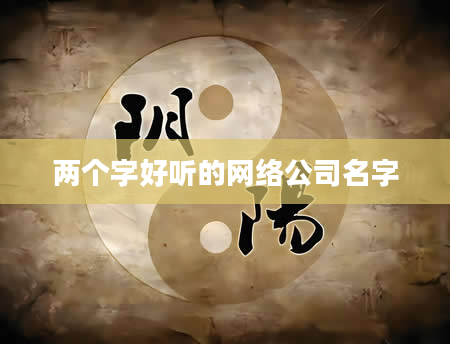 两个字好听的网络公司名字